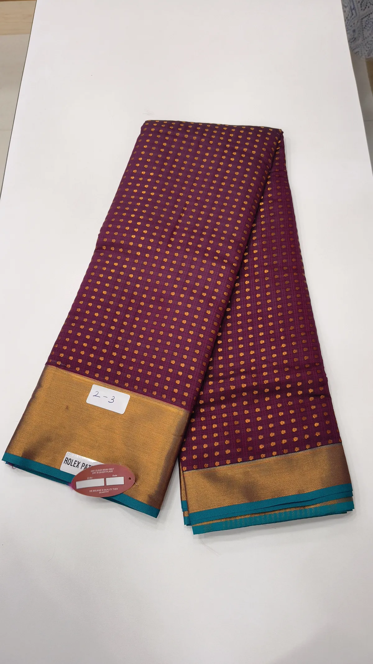 ROLEX PATTU SILK SAREE-PUTTA DESIGN