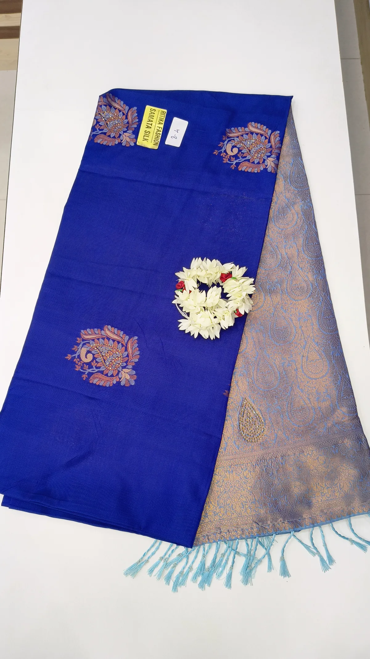 RITHIKA SAMATA SOFT SILK SAREE WITH STONEWORK-8