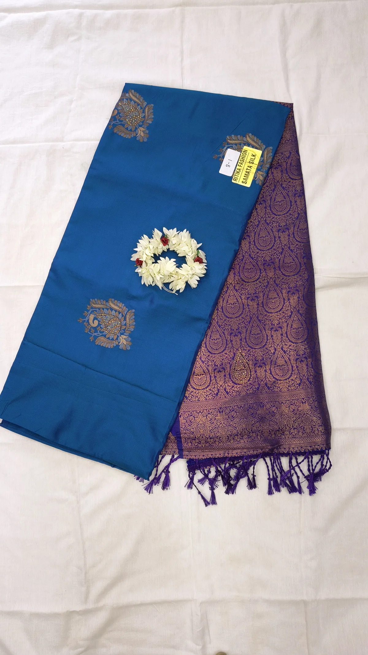 RITHIKA SAMATA SOFT SILK SAREE WITH STONEWORK-8