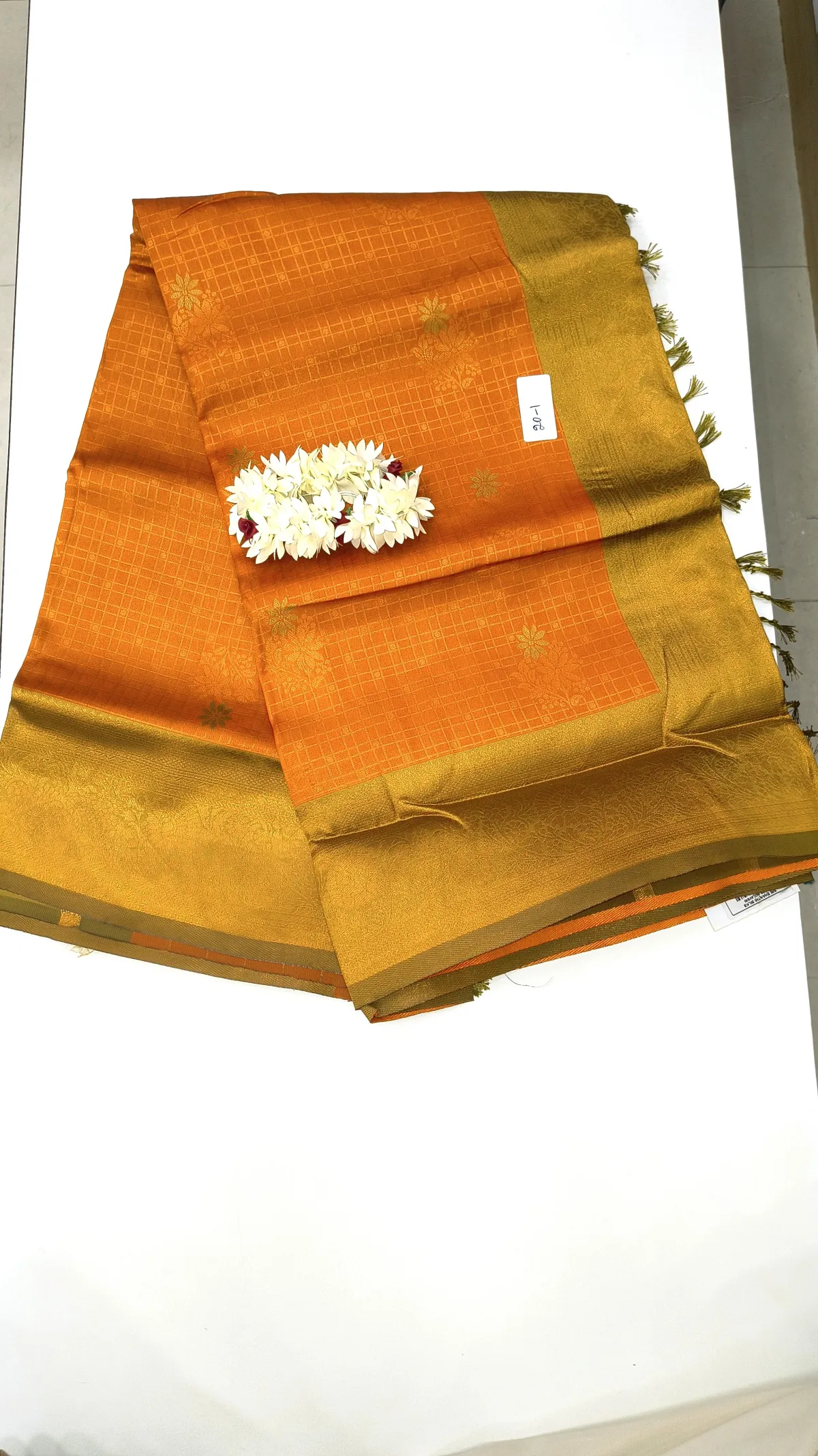 KRISHMEE KOL RUST ORANGE SAREE-LA0257-20