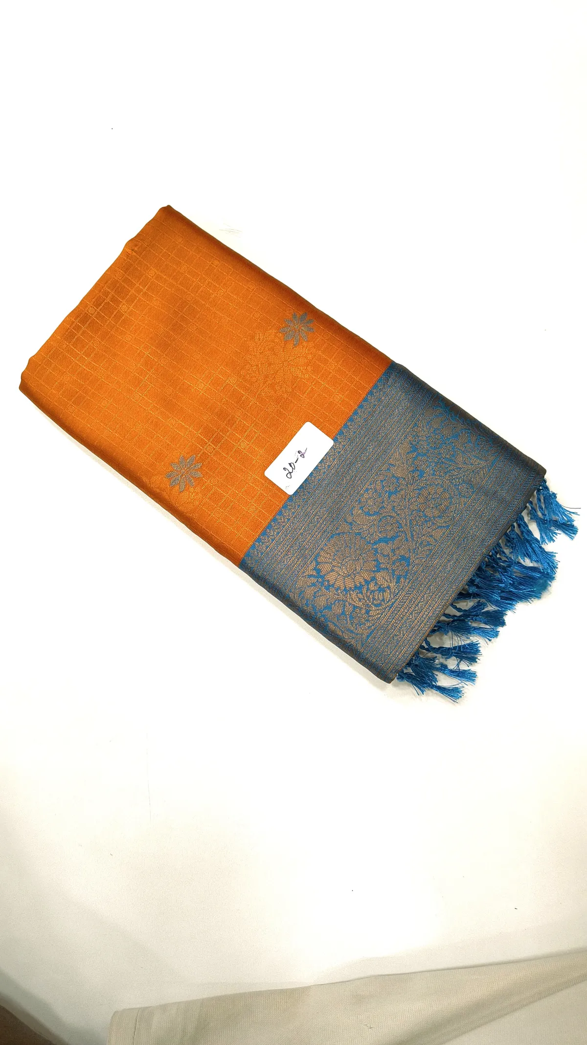 KRISHMEE KOL RUST ORANGE SAREE-LA0257-20