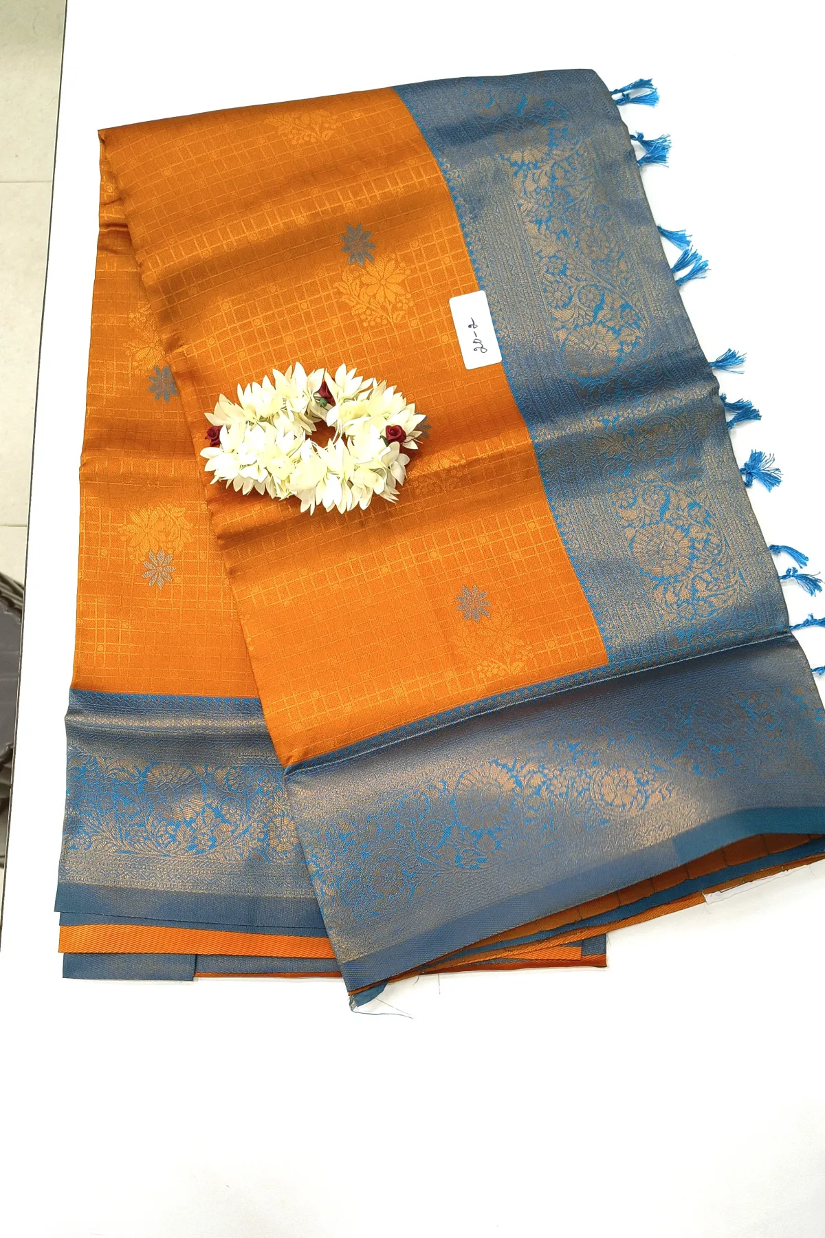 KRISHMEE KOL RUST ORANGE SAREE-LA0257-20