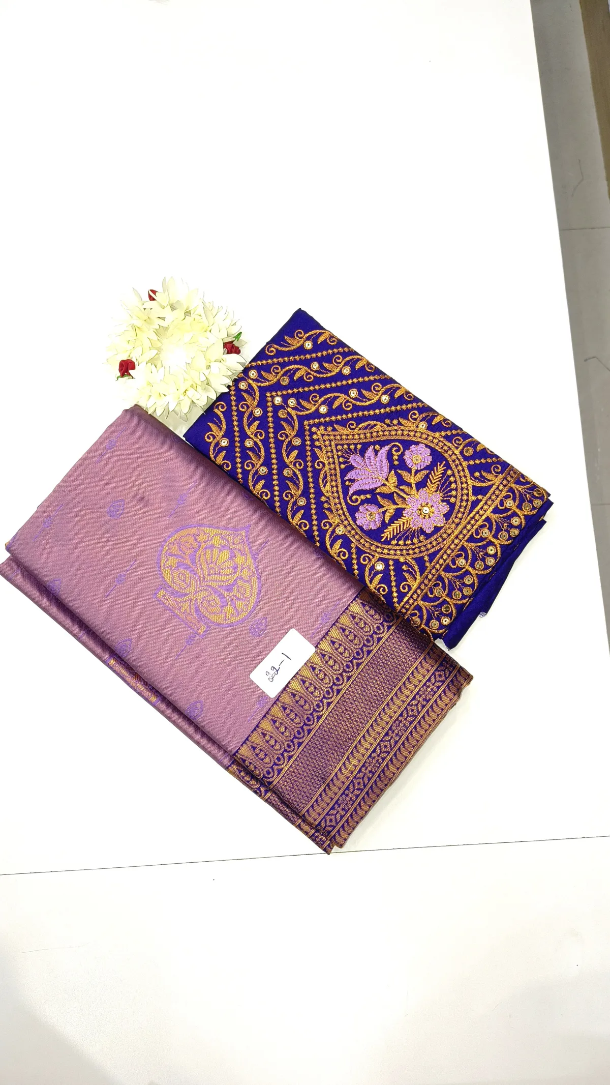 SILK COTTON SAREE WITH WORK BLOUSE-LI6239-22