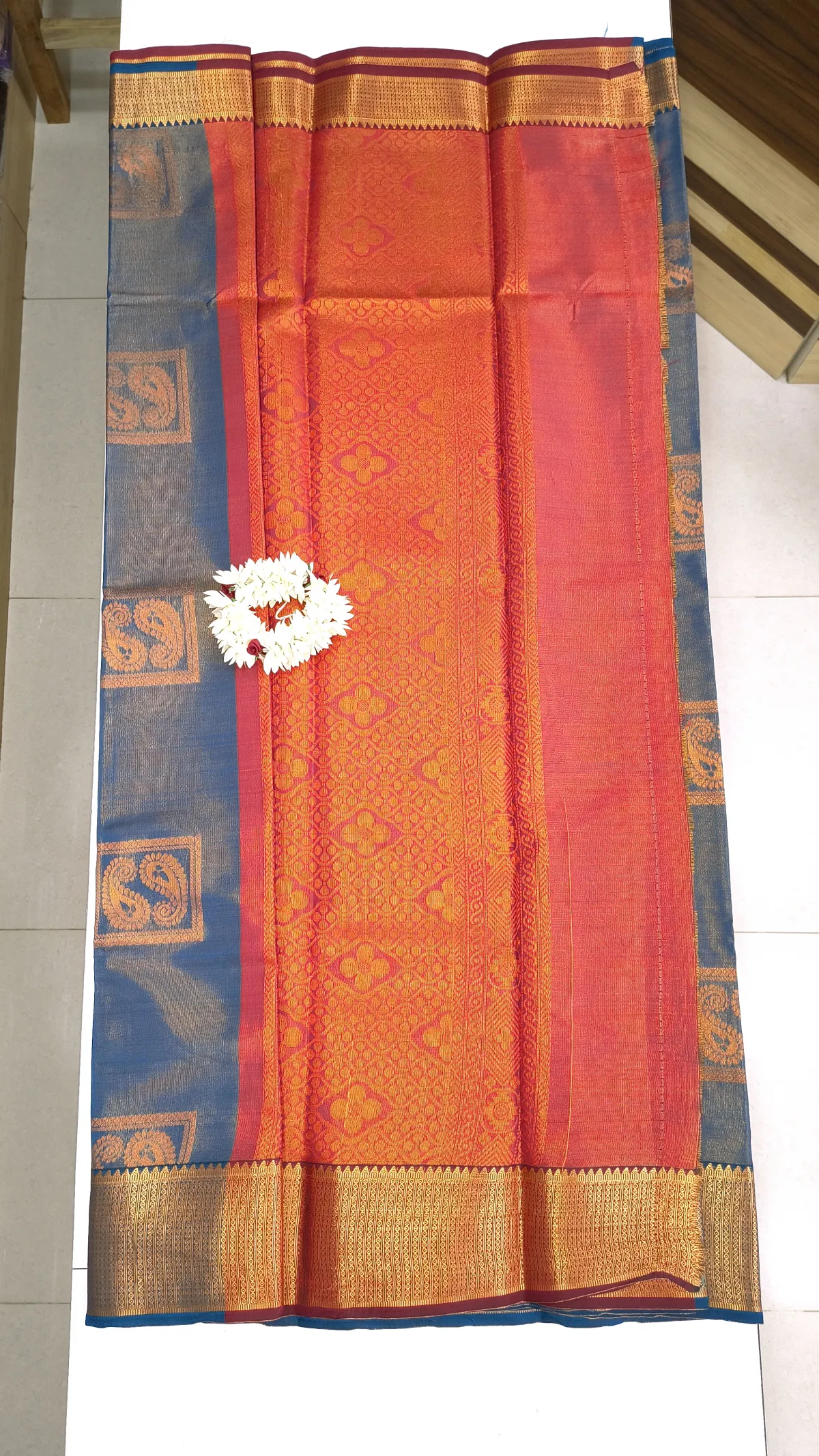 SILK COTTON SAREE WITH JARI-RQ1413-28
