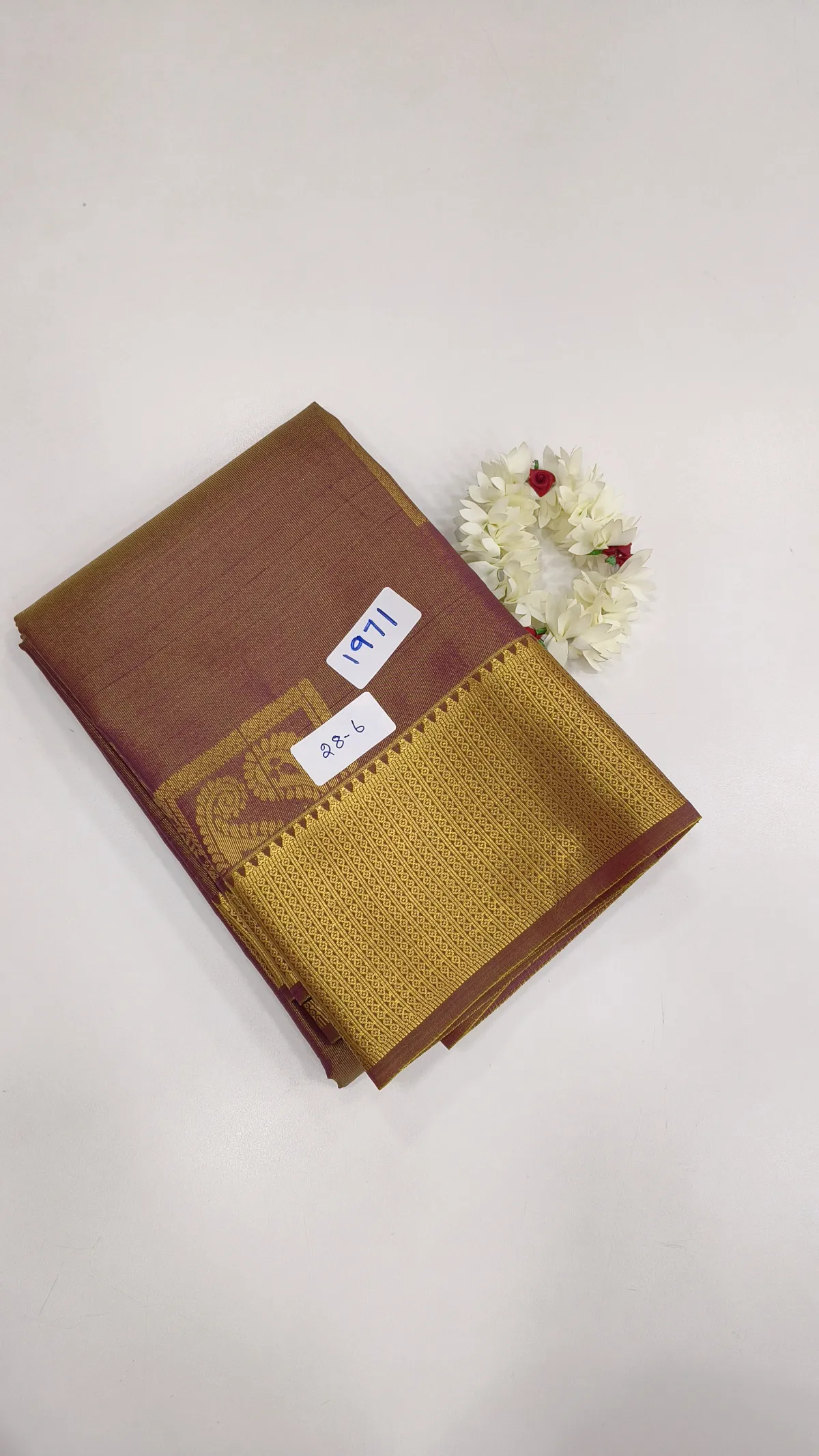 SILK COTTON SAREE WITH JARI-RQ1413-28