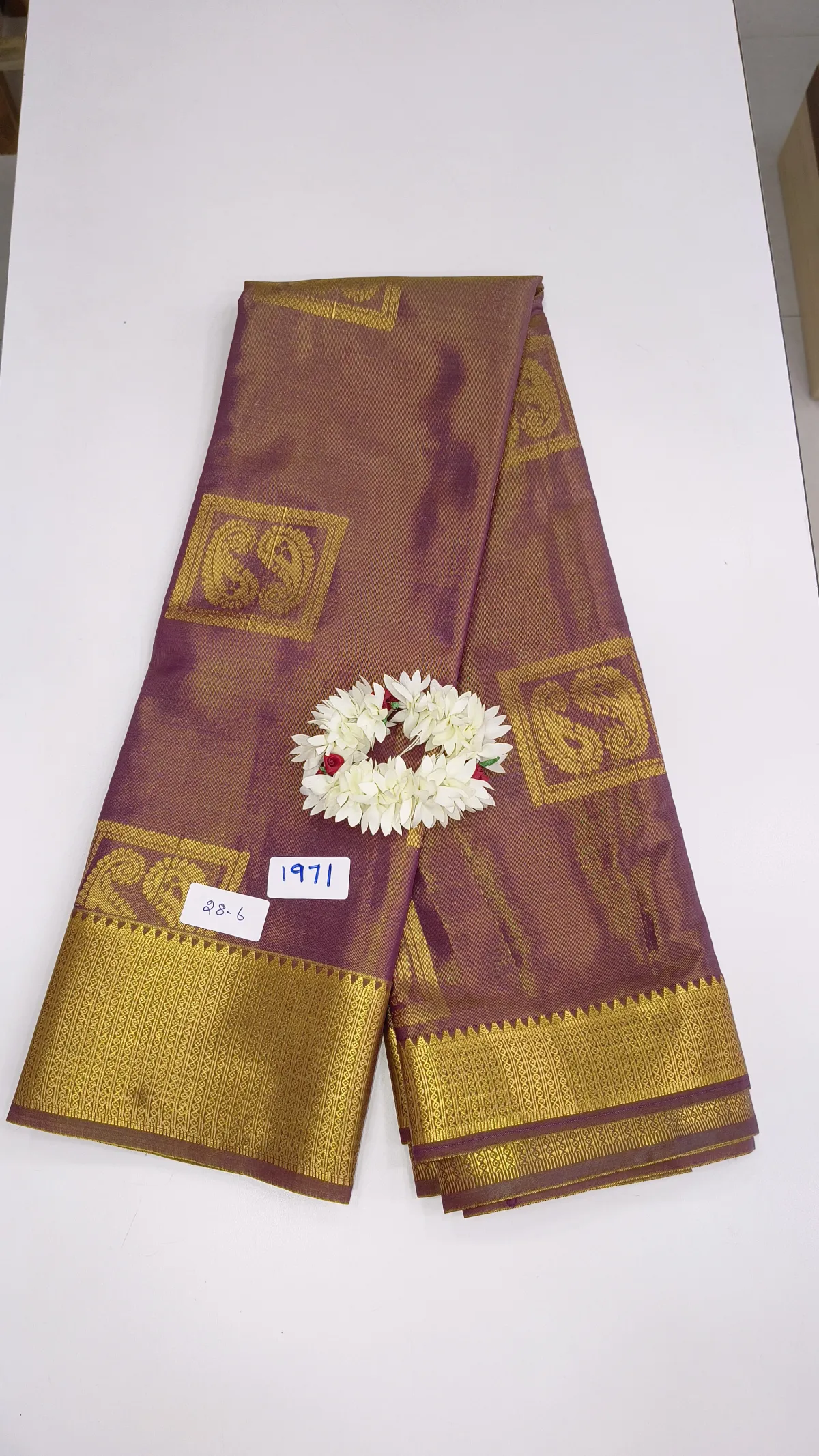 SILK COTTON SAREE WITH JARI-RQ1413-28