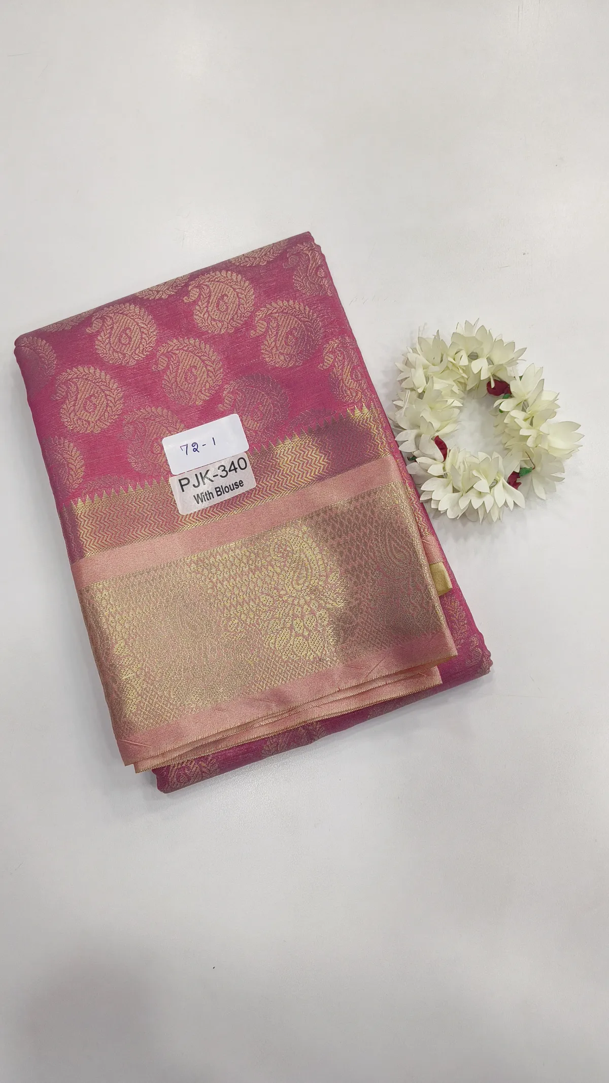 PJK 340 WITH BLOUSE SAREE COLLECTIONS-JX0177-72