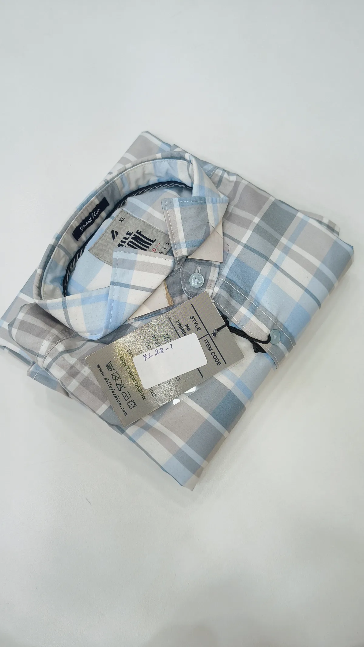 MEN'S CASUAL CHECKRED SHIRTS-HB8169-XL-28